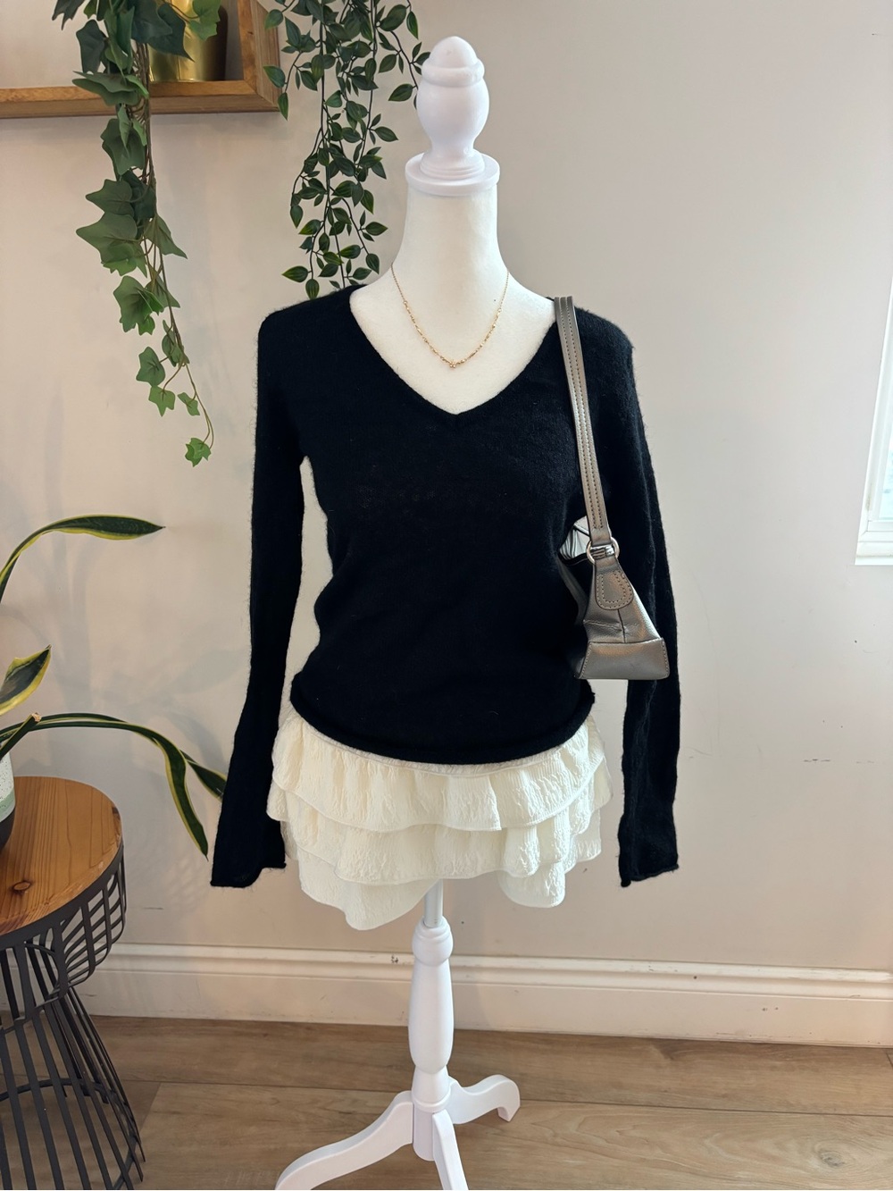 Brandy Melville Black wool Knit Top